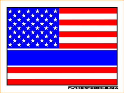 United States Flag with Blue Line